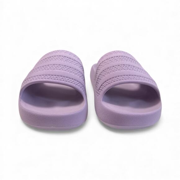 Adidas Adilette Ayoon Slides Women's Purple 3-Stripes Trefoil Logo Sandal SZ860 - Picture 5 of 10